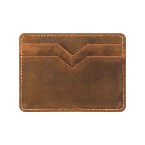 Stylish Handcrafted Leather Card Holder - Slim Wallet with 5 Slots - High-Quality & Durable