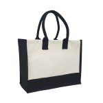 Plain Tote Bag Color Handle Shopping Jute Bag